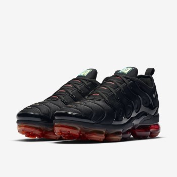 Nike Air VaporMax Plus - Férfi Utcai Cipő - Fekete/Narancssárga/Piros/Világos Szürke